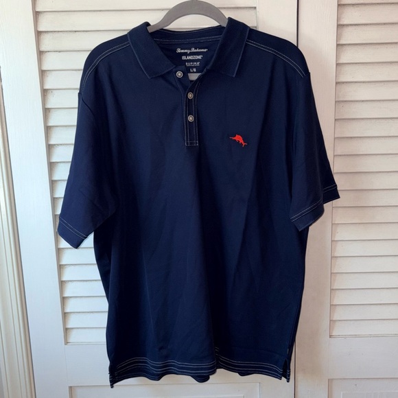 NWT Tommy Bahama IslandZone Supima Cotton Polo Shirt Blue Note UPF 30 Size Large - Picture 3 of 6